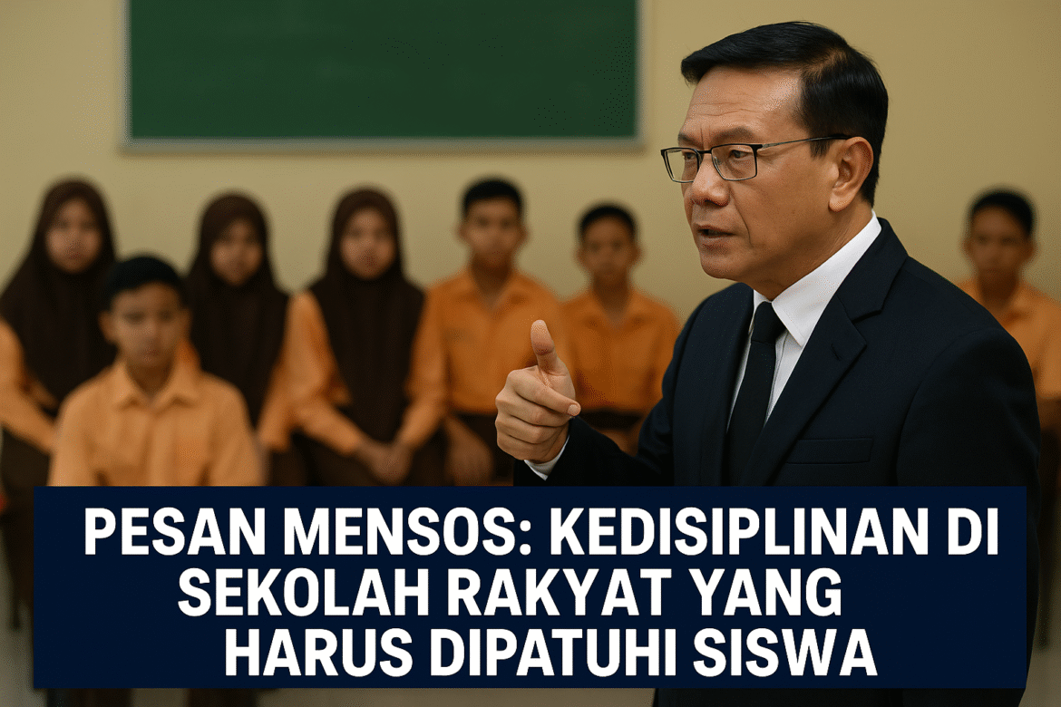 Pesan Mensos soal Kedisiplinan di Sekolah Rakyat yang Harus Dipatuhi Siswa