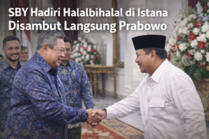 SBY hadiri halalbihalal di Istana