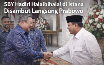 SBY hadiri halalbihalal di Istana